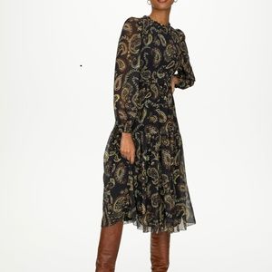 Aritzia wilfred Rosalyn paisley print dress